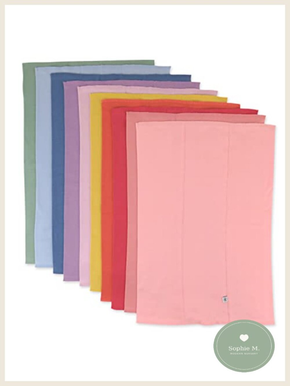 Organic Cotton Knit Burp Cloths 10 Pack Soft Absorbent Baby Essentials